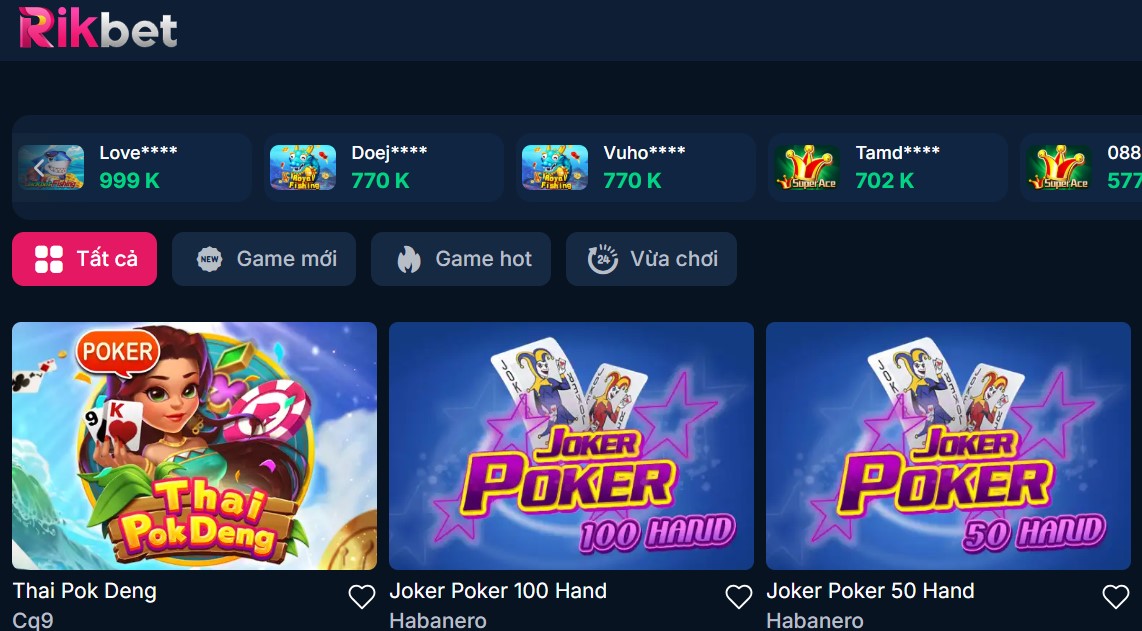 Tổng quan các thông tin về game bài Rikbet